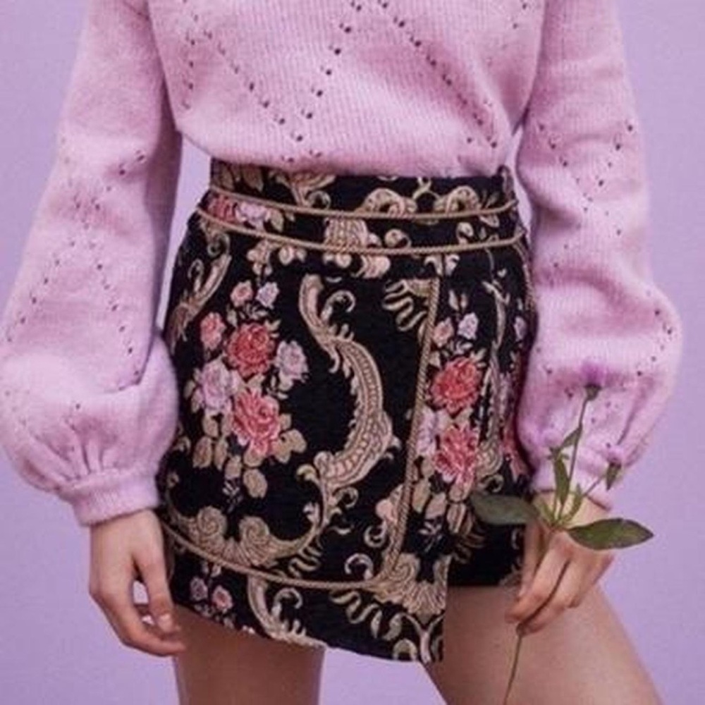 For Love and Lemons Brocade Tapestry Embroidered Skirt - Picture 2 of 2